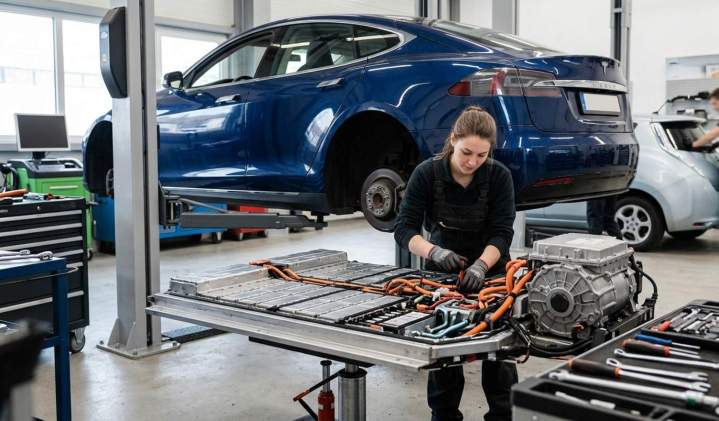 Réparation batterie voiture électrique près de Dallet